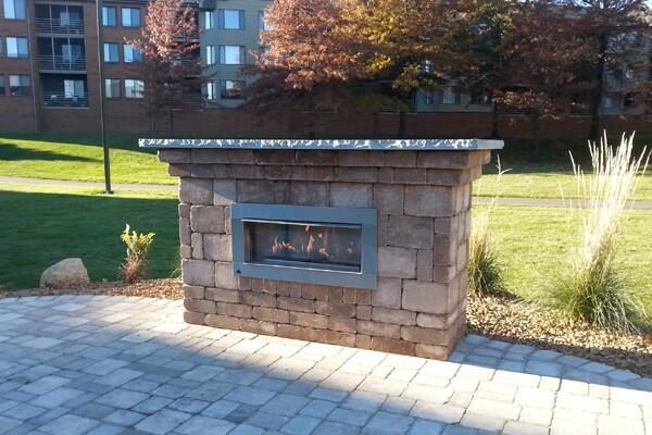 outdoor propane fireplace